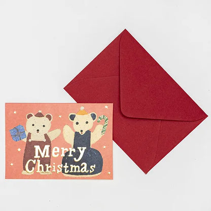 Kahoko Sodeyama Christmas Mini Card Bear
