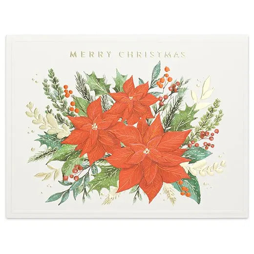 Christmas Manière Card Poinsettia