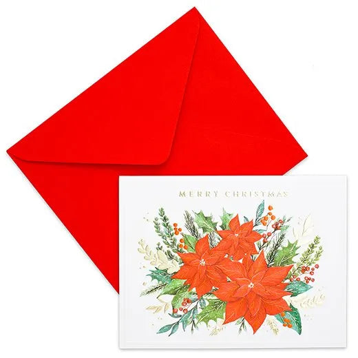 Christmas Manière Card Poinsettia