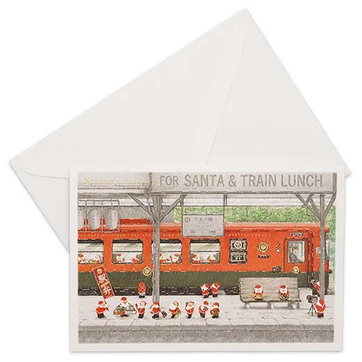 Japanese-style Mini Santa Christmas Card Ekiben