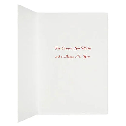 Japanese-Style Mini Santa Christmas Card, Snow Shrine