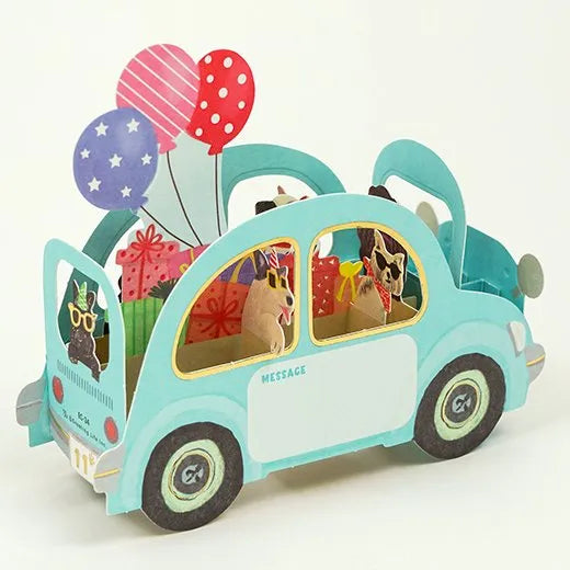 Party Car Birthday Pop-Up Card