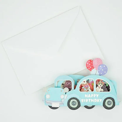 Party Car Birthday Pop-Up Card