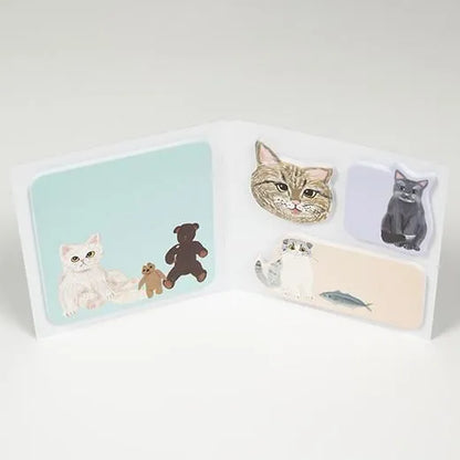 Cat and / Kahoko Sodeyama Book-shaped sticky notes