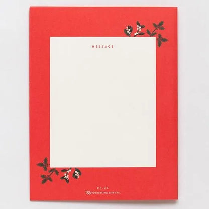 Christmas Wreath Pop-Up Card Red