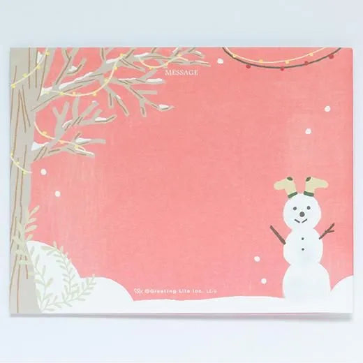 Christmas Window Party Card Dog