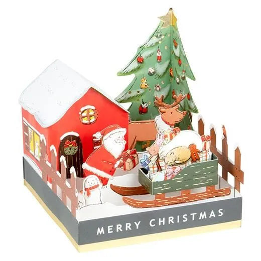 Christmas Miniature Garden Card Santa