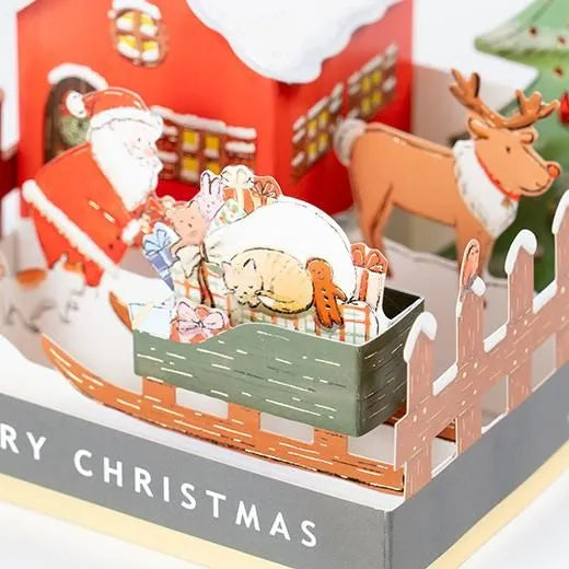 Christmas Miniature Garden Card Santa