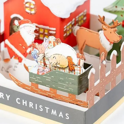 Christmas Miniature Garden Card Santa