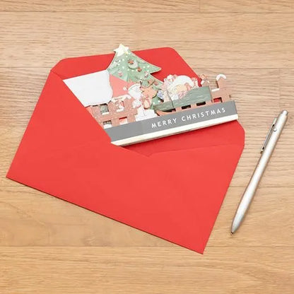 Christmas Miniature Garden Card Santa
