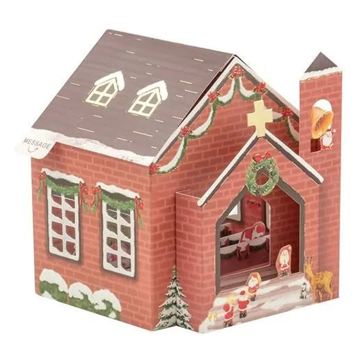 Mini Santa House Pop-Up Card Church