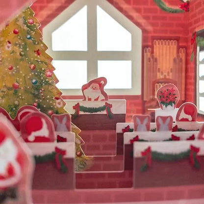 Mini Santa House Pop-Up Card Church