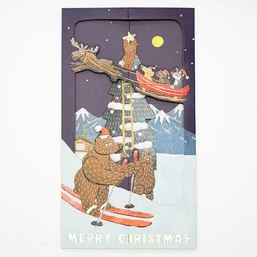 Okataoka Christmas Box Card Ski