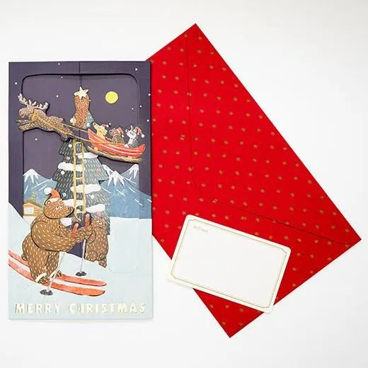 Okataoka Christmas Box Card Ski
