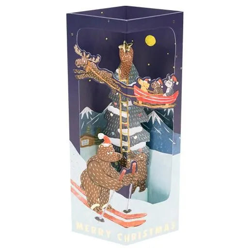 Okataoka Christmas Box Card Ski