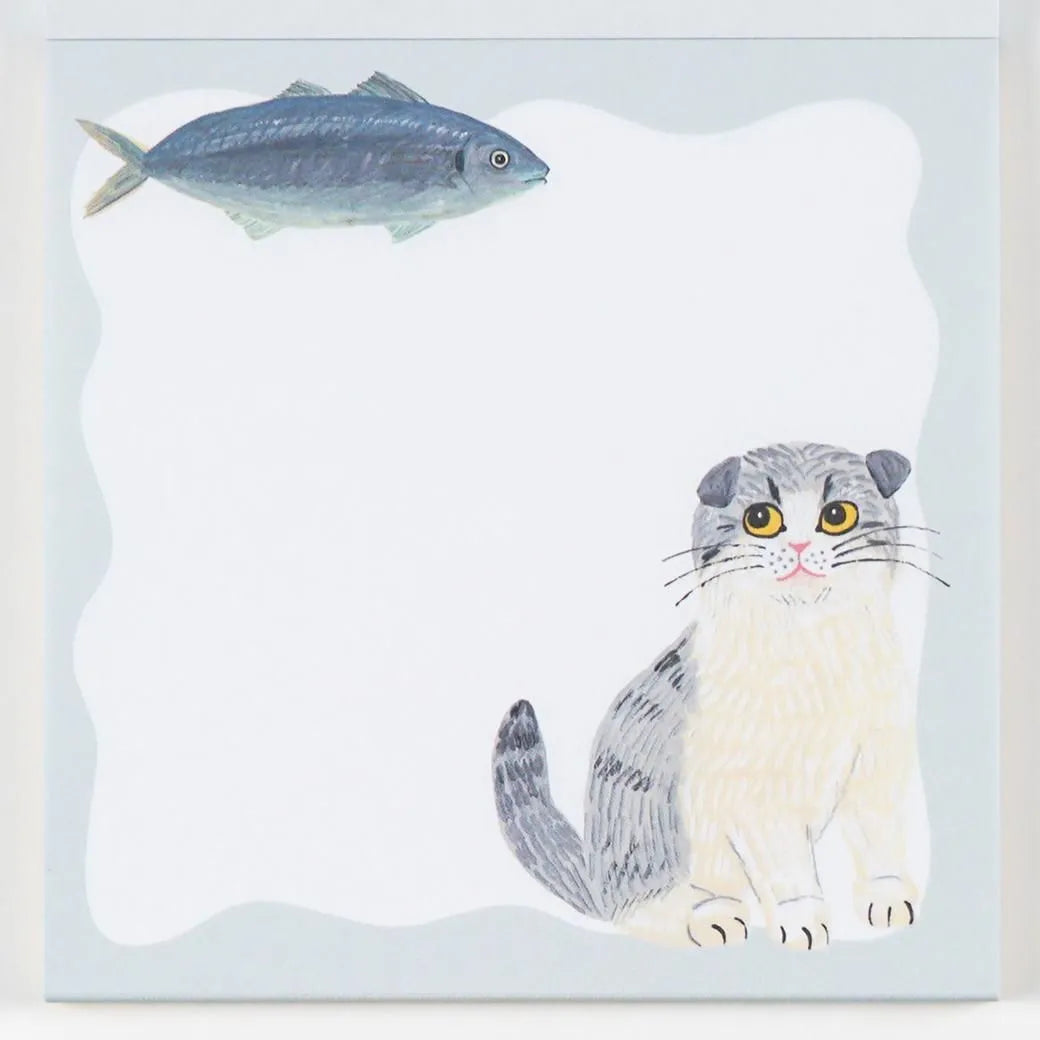 Cat and / Kahoko Sodeyama Square Memo Green