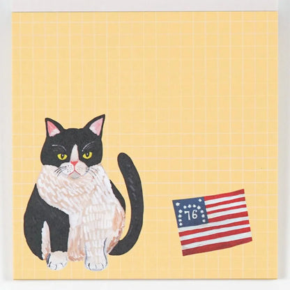 Cat and / Kahoko Sodeyama Square Memo Green