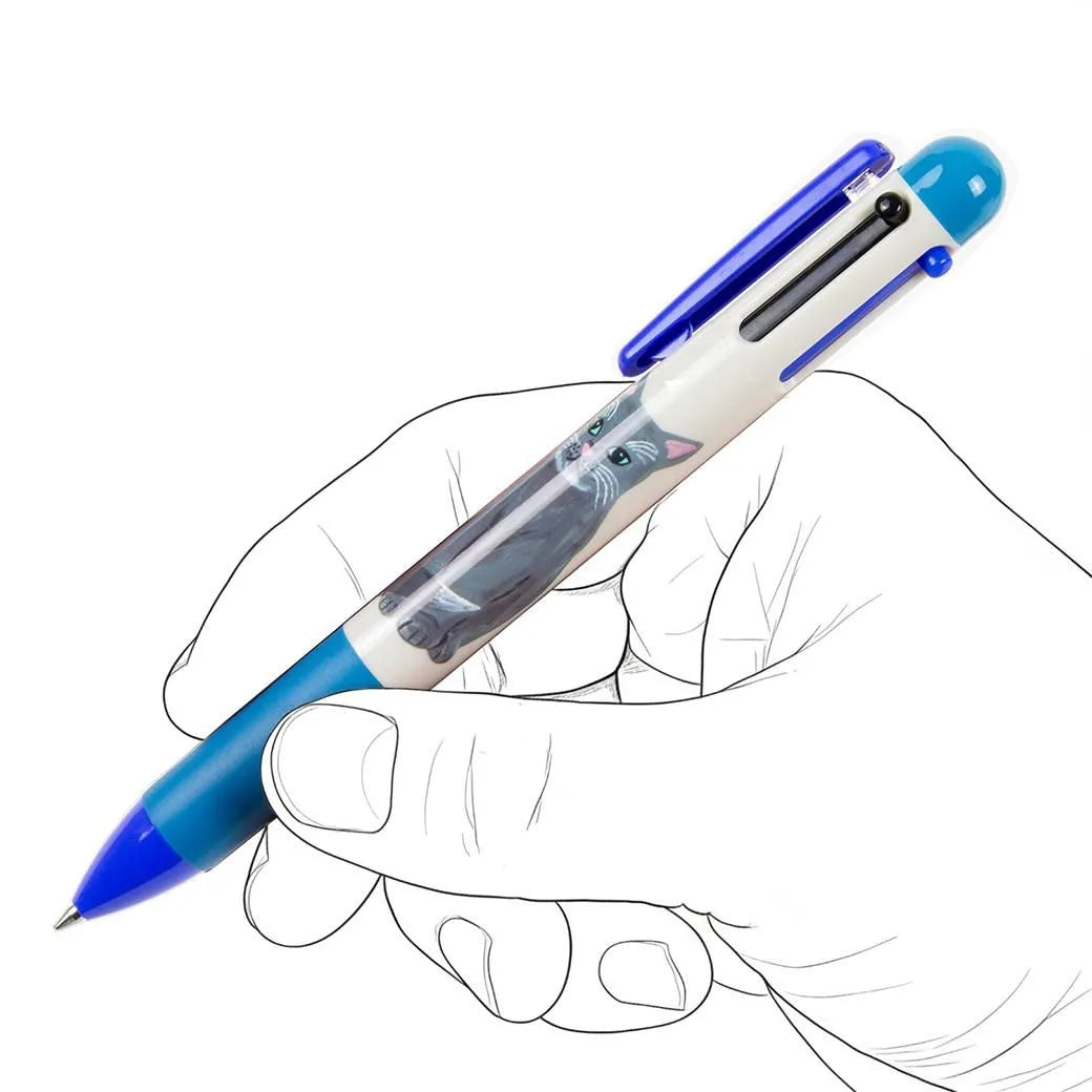 Cat and / Kahoko Sodeyama 3-Color Ballpoint Pen & Mechanical Pencil