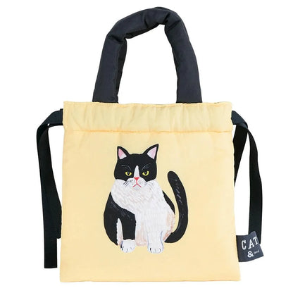 Cat and / Kahoko Sodeyama Cushion Drawstring Bag Yellow