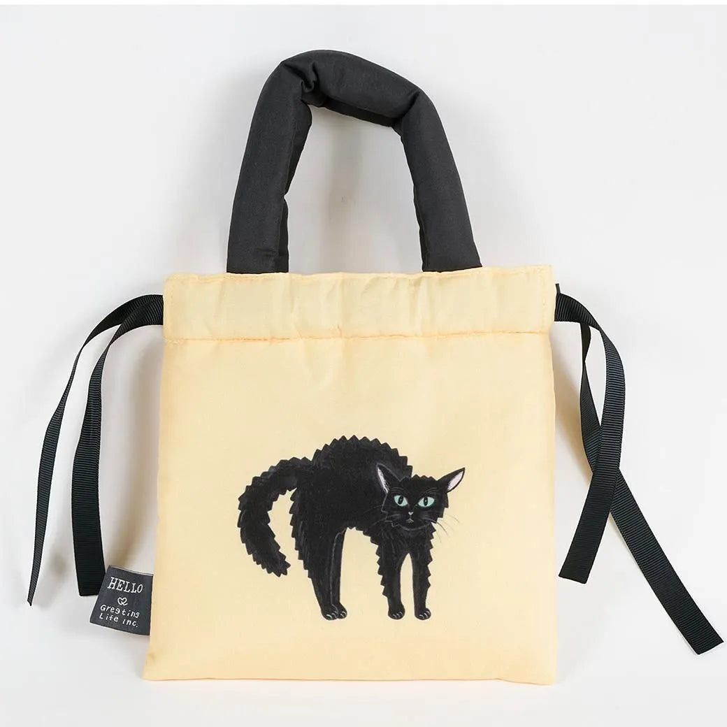 Cat and / Kahoko Sodeyama Cushion Drawstring Bag Yellow