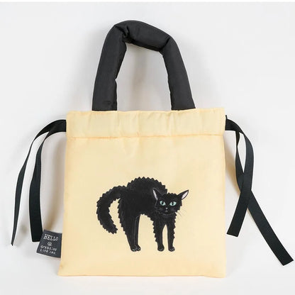 Cat and / Kahoko Sodeyama Cushion Drawstring Bag Yellow