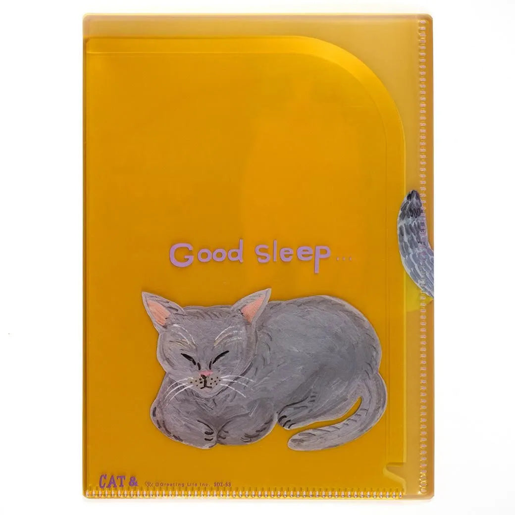 Cat and / Kahoko Sodeyama 6-Pocket Clear Holder (A5 Size) Purple