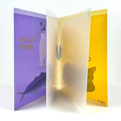 Cat and / Kahoko Sodeyama 6-Pocket Clear Holder (A5 Size) Purple