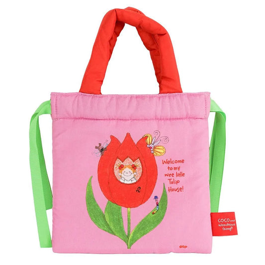 Coco-chan Cushion Drawstring Bag - Tulip