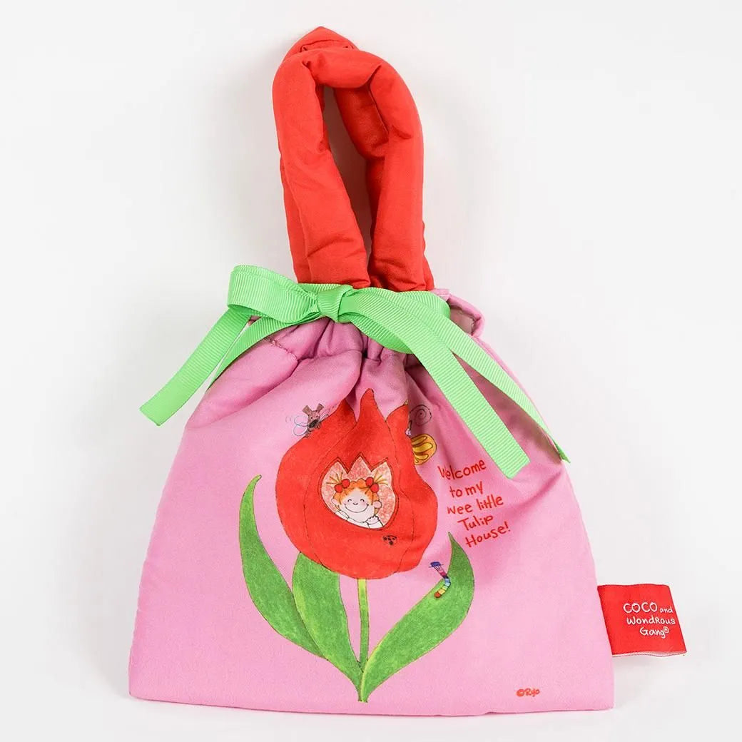 Coco-chan Cushion Drawstring Bag - Tulip