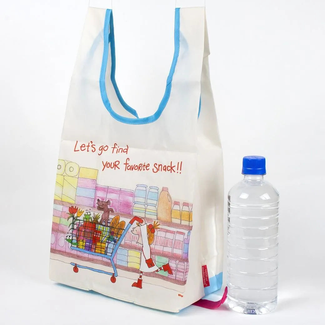 Coco-chan Eco Bag with Bottom Plate (Small) - Supermarket