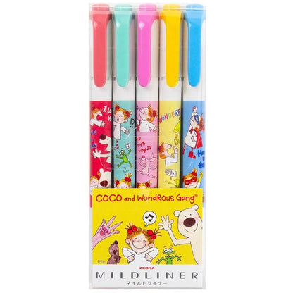 Coco-chan Mildliner 5-Color Set