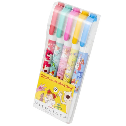 Coco-chan Mildliner 5-Color Set