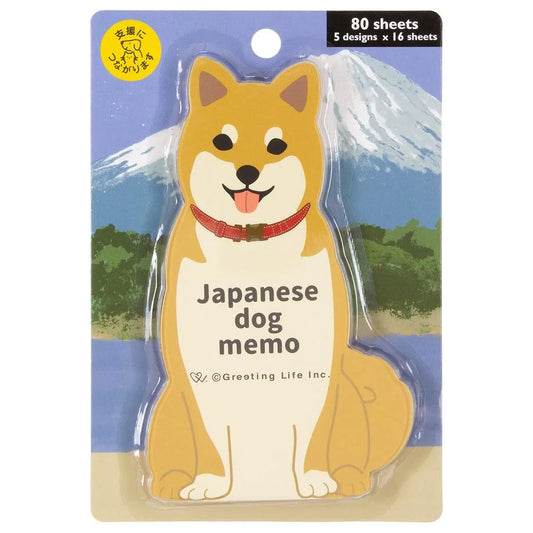 Greeting Life Animal Die Cut Memo Japanese Dog ETN-216