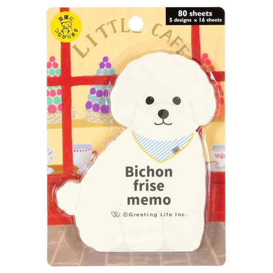 Greeting Life Animal Die Cut Memo Bichon Frise ETN-220