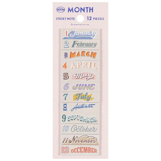 GreetingLife Custom Sticks Month Name Sticky Notes