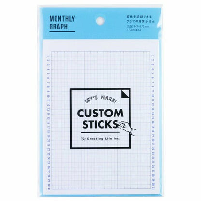 Greeting Life Custom Sticks Monthly Graph Sticky Notes