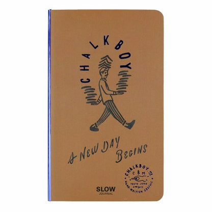 Greeting Life Diary with changing illustrations on every page Slow Journal Chalk Boy Brown