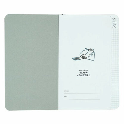 Greeting Life Diary with changing illustrations on every page Slow Journal Chalk Boy Brown