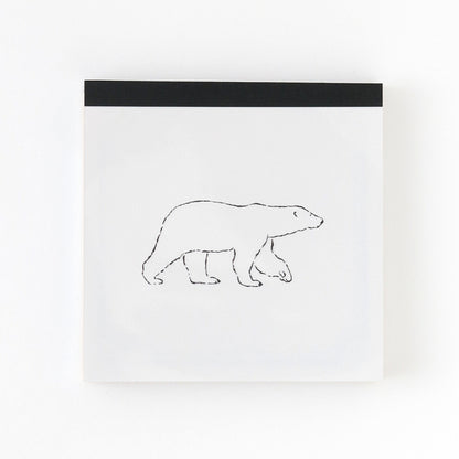 Animal Series Memo Pad Square Polar Bear GF-559