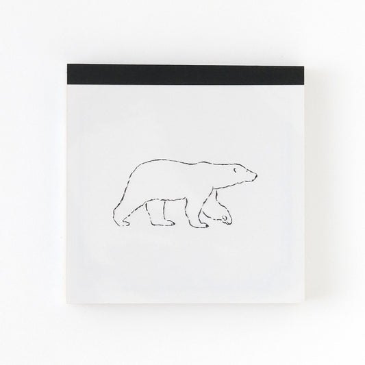 Animal Series Memo Pad Square Polar Bear GF-559