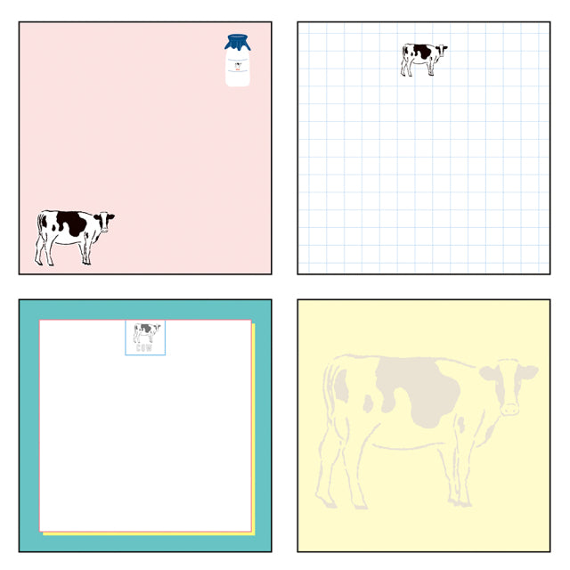 Animal Series Memo Pad Square Cow GF-561