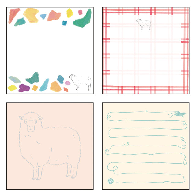 Animal Series Memo Pad Square Sheep GF-562