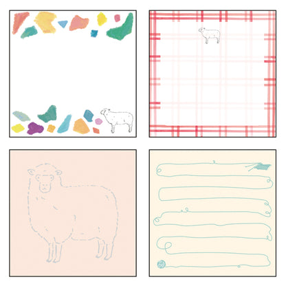 Animal Series Memo Pad Square Sheep GF-562