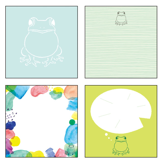 Animal Series Memo Pad Square Frog GF-563