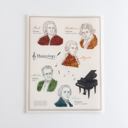 STUDY HOLIC A4 Clear Book File <Musicology> ST-249