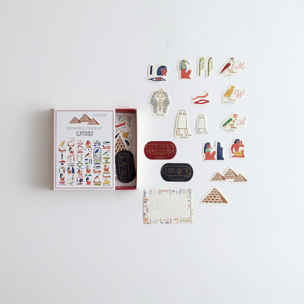 STUDY HOLIC Flake Stickers with Picture Book Case <Ancient Egyptology> ST-278