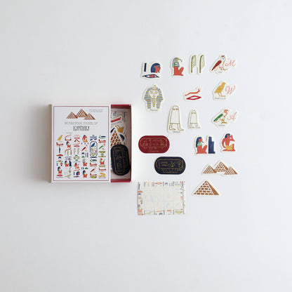 STUDY HOLIC Flake Stickers with Picture Book Case <Ancient Egyptology> ST-278
