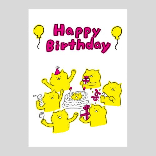 Konno Printing Card Birthday Card Birthday Celebration L24S001