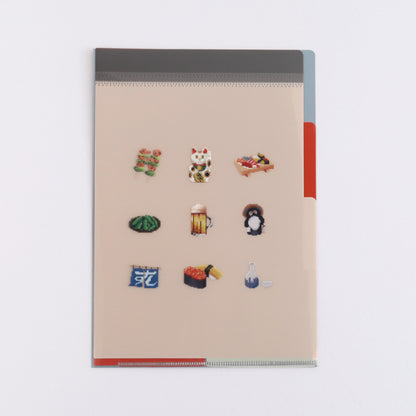 Green Flash pixelook series  A5-Size Clear File