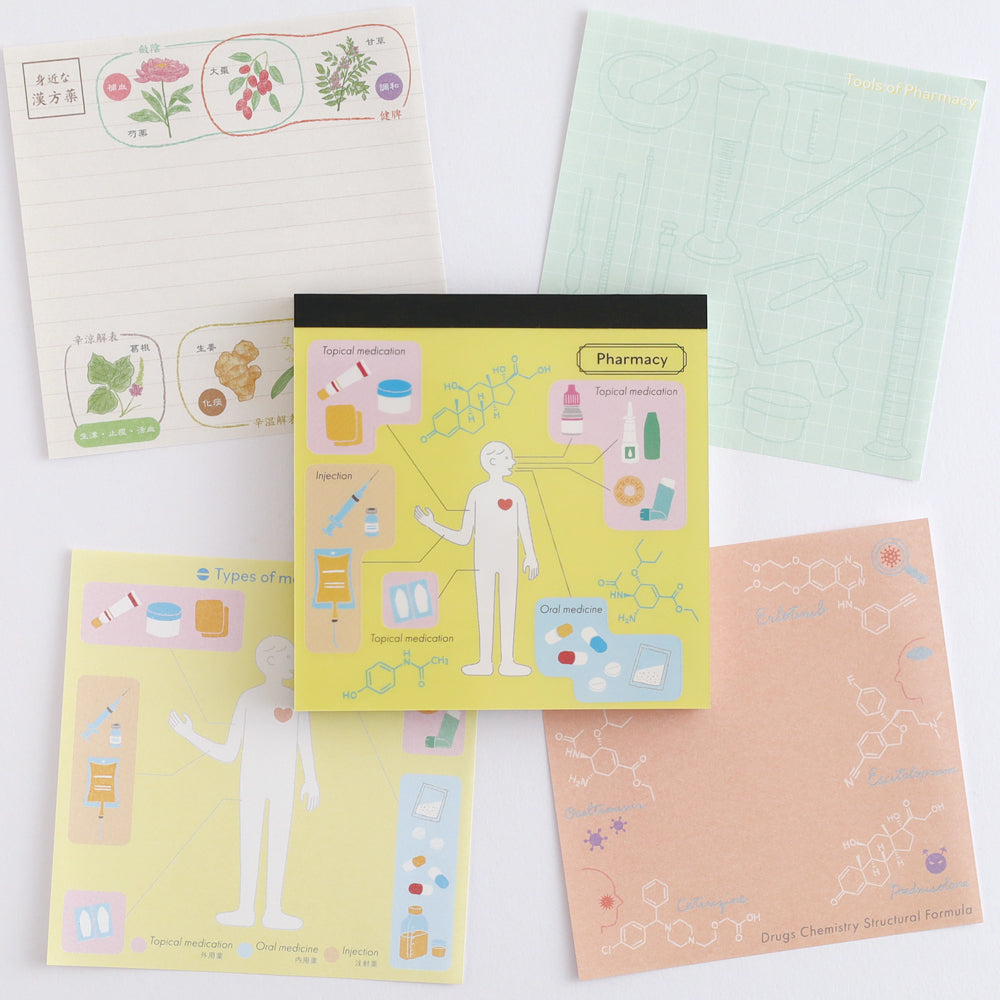 Green Flash STUDY HOLIC series Square Memo Pads